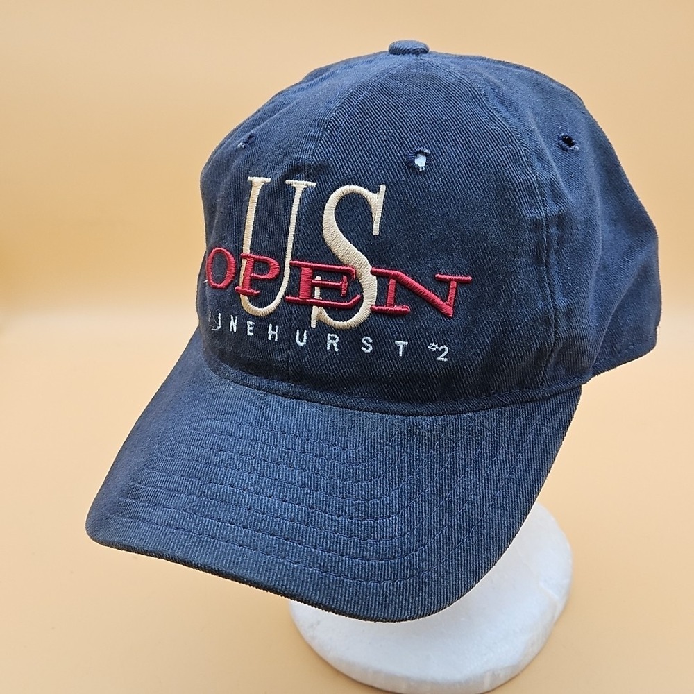 Vintage Golf Hat US Open Pinehurst No 2 99th Open New Era Fitted 7 3/8 Blue